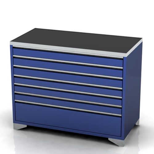 Garage furniture tool trolley 1200 wide 7 drawer feet