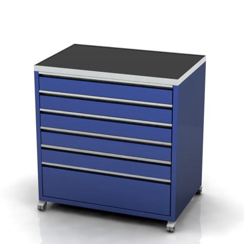 Garage furniture tool trolley 900 wide 6 drawer castors