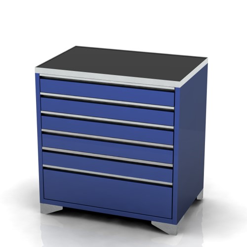 Garage furniture tool trolley 900 wide 6 drawer feet