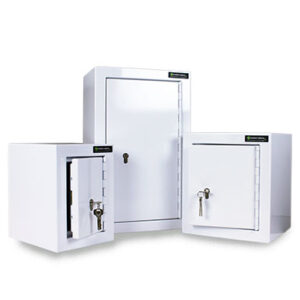 Controlled Drugs Cabinet group photograph showing three smaller controlled drugs cabinets