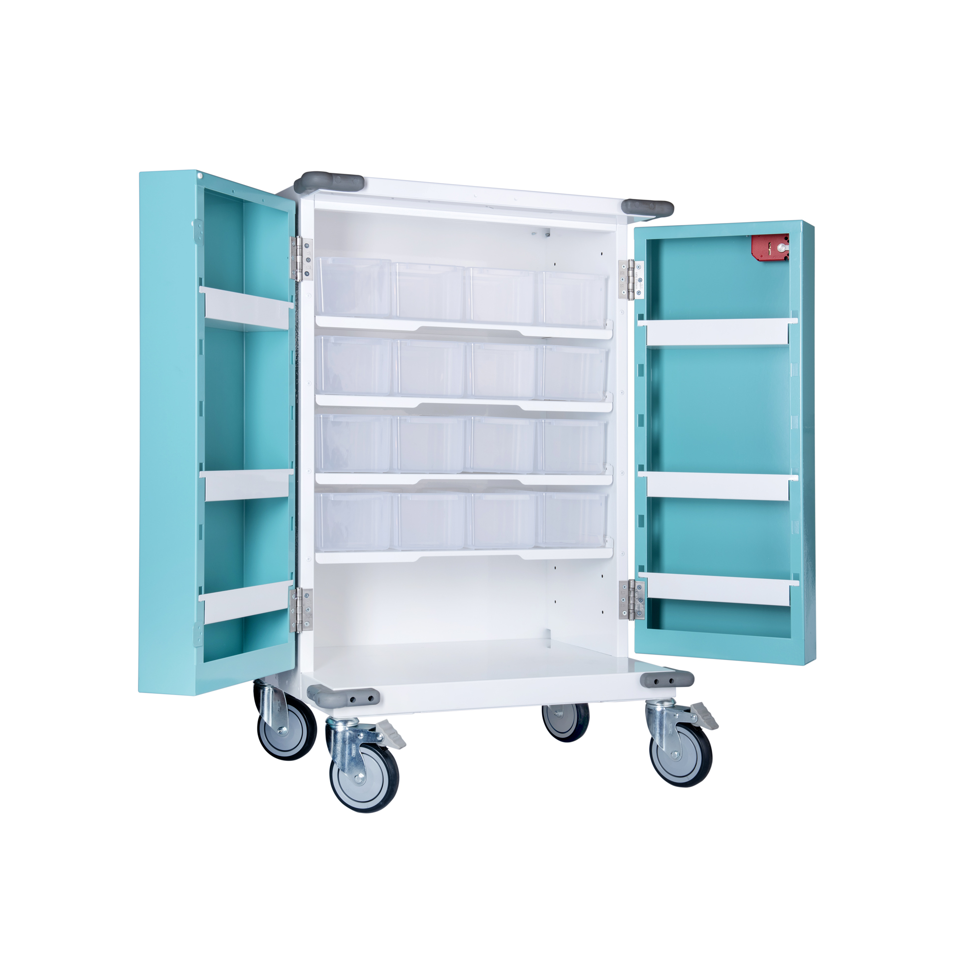 SA700 Original Packaging Drugs Trolley with doors open