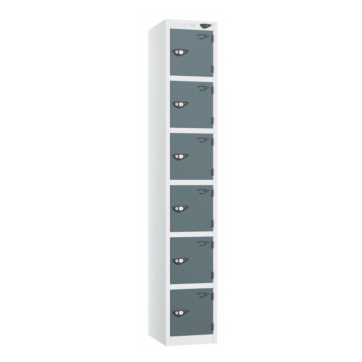 6 Locker Storage Full Height Six Tier Locker | 1800mmH x 380mmW x 380mmD - SafeAway ...
